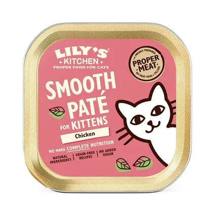 LILY’S KITCHEN CAT KITTEN SMOOTH PATE CHICKEN 19X85 GR LILY’S KITCHEN CAT KITTEN SMOOTH PATE CHICKEN 19X85 GR