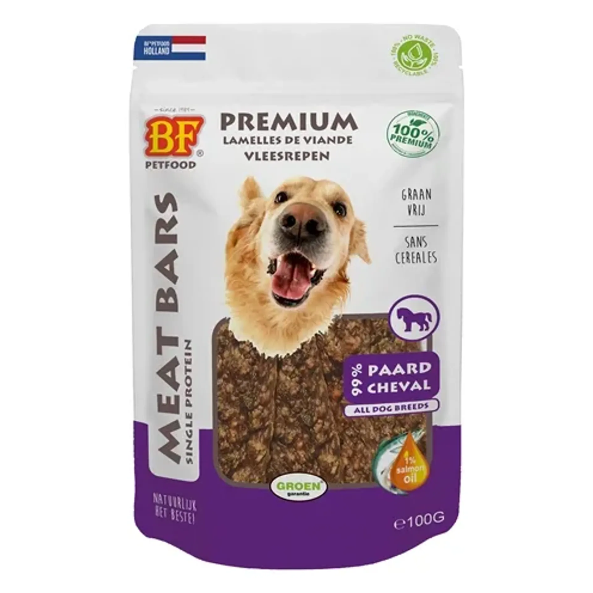 BF PETFOOD MEAT BARS PAARD 100 GR