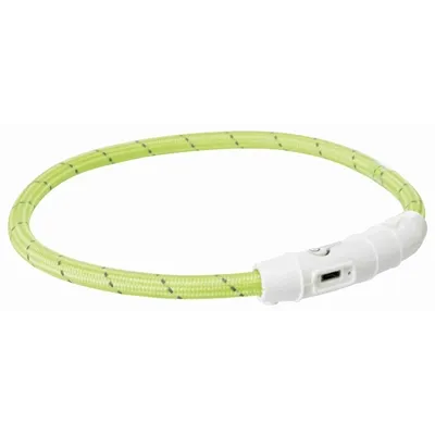 TRIXIE LICHTGEVENDE HALSBAND HOND FLASH USB TPU / NYLON GROEN 45X0,7 CM TRIXIE LICHTGEVENDE HALSBAND HOND FLASH USB TPU / NYLON GROEN 45X0,7 CM