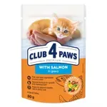 CLUB 4 PAWS PREMIUM KITTEN POUCH ZALM IN SAUS 24X80 GR CLUB 4 PAWS PREMIUM KITTEN POUCH ZALM IN SAUS 24X80 GR