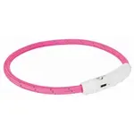 TRIXIE LICHTGEVENDE HALSBAND HOND FLASH USB TPU / NYLON ROZE 65X0,7 CM TRIXIE LICHTGEVENDE HALSBAND HOND FLASH USB TPU / NYLON ROZE 65X0,7 CM