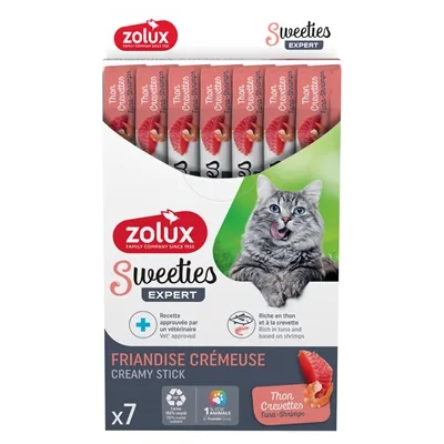 ZOLUX SWEETIES EXPERT CREAMY STICK TONIJN / GARNAAL 7X14 GR ZOLUX SWEETIES EXPERT CREAMY STICK TONIJN / GARNAAL 7X14 GR