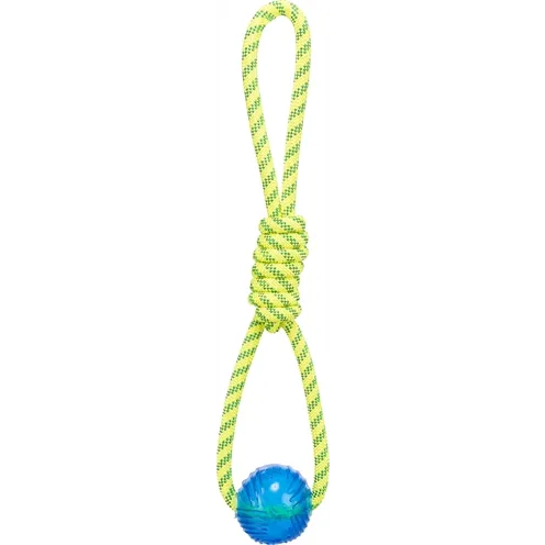 TRIXIE AQUATOY TOUW TREKSPEELTJE DRIJVEND POLYESTER GEEL / GROEN 6X6X40 CM TRIXIE AQUATOY TOUW TREKSPEELTJE DRIJVEND POLYESTER GEEL / GROEN 6X6X40 CM