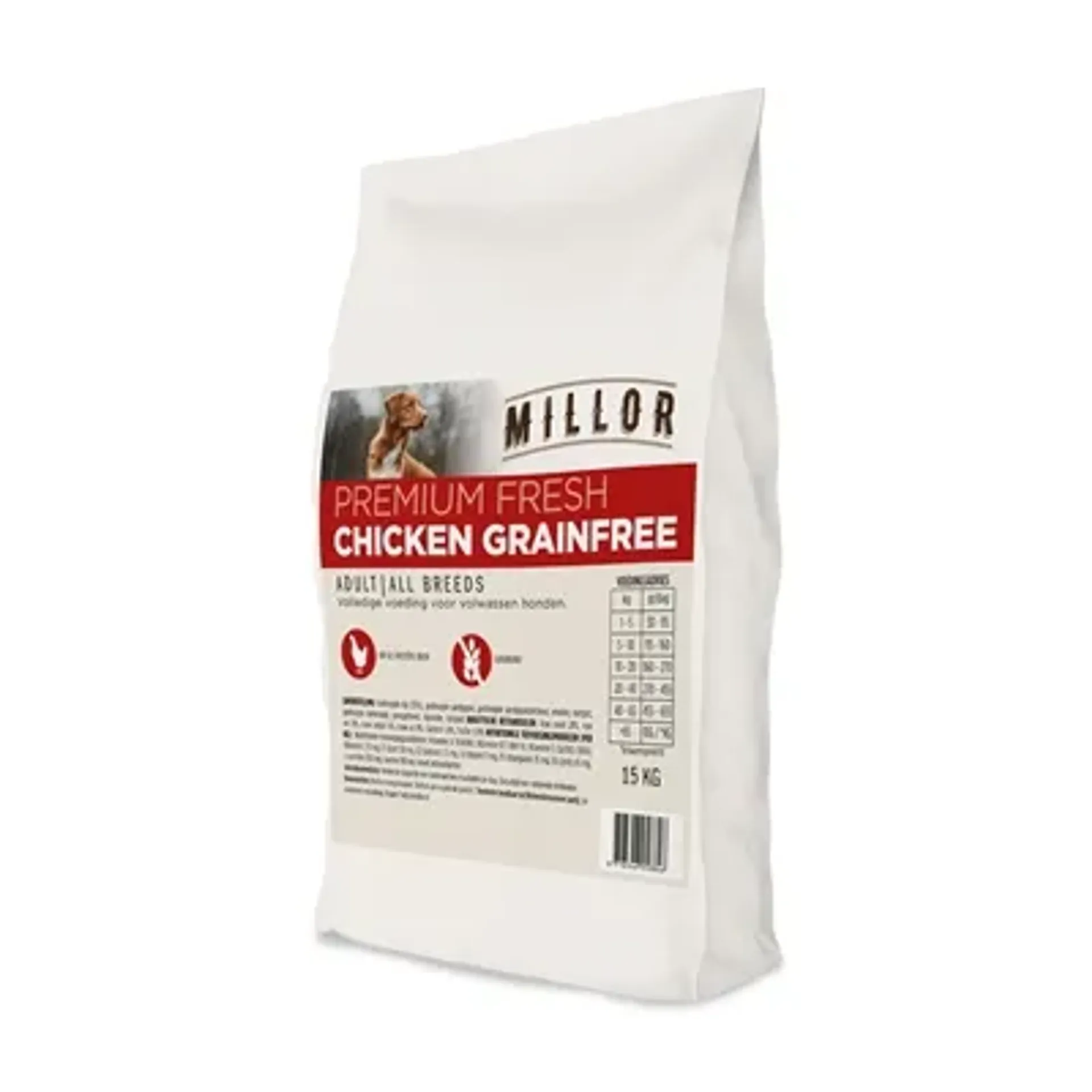 MILLOR PREMIUM EXTRUDED FRESH ADULT CHICKEN GRAIN FREE 15 KG
