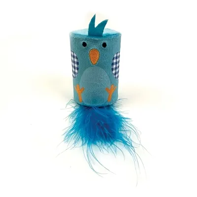HAPPY PET TABBY PATCH VOGEL RATEL EN ROLLER BLAUW 18X7X7 CM HAPPY PET TABBY PATCH VOGEL RATEL EN ROLLER BLAUW 18X7X7 CM