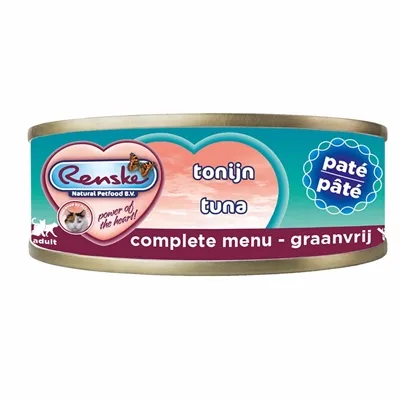 RENSKE VERS VLEES MAALTIJD KAT VERSE TONIJN PATÉ GRAANVRIJ 24X70 GR RENSKE VERS VLEES MAALTIJD KAT VERSE TONIJN PATÉ GRAANVRIJ 24X70 GR