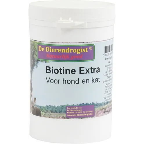 DIERENDROGIST BIOTINE POEDER+KRUIDEN VOOR HOND EN KAT 200 GR DIERENDROGIST BIOTINE POEDER+KRUIDEN VOOR HOND EN KAT 200 GR