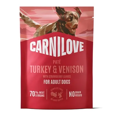 CARNILOVE POUCH TURKEY / VENISON / STRAWBERRY LEAVES 12X300 GR CARNILOVE POUCH TURKEY / VENISON / STRAWBERRY LEAVES 12X300 GR