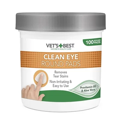 VETS BEST CLEAN EYE ROUND PADS 100 ST VETS BEST CLEAN EYE ROUND PADS 100 ST
