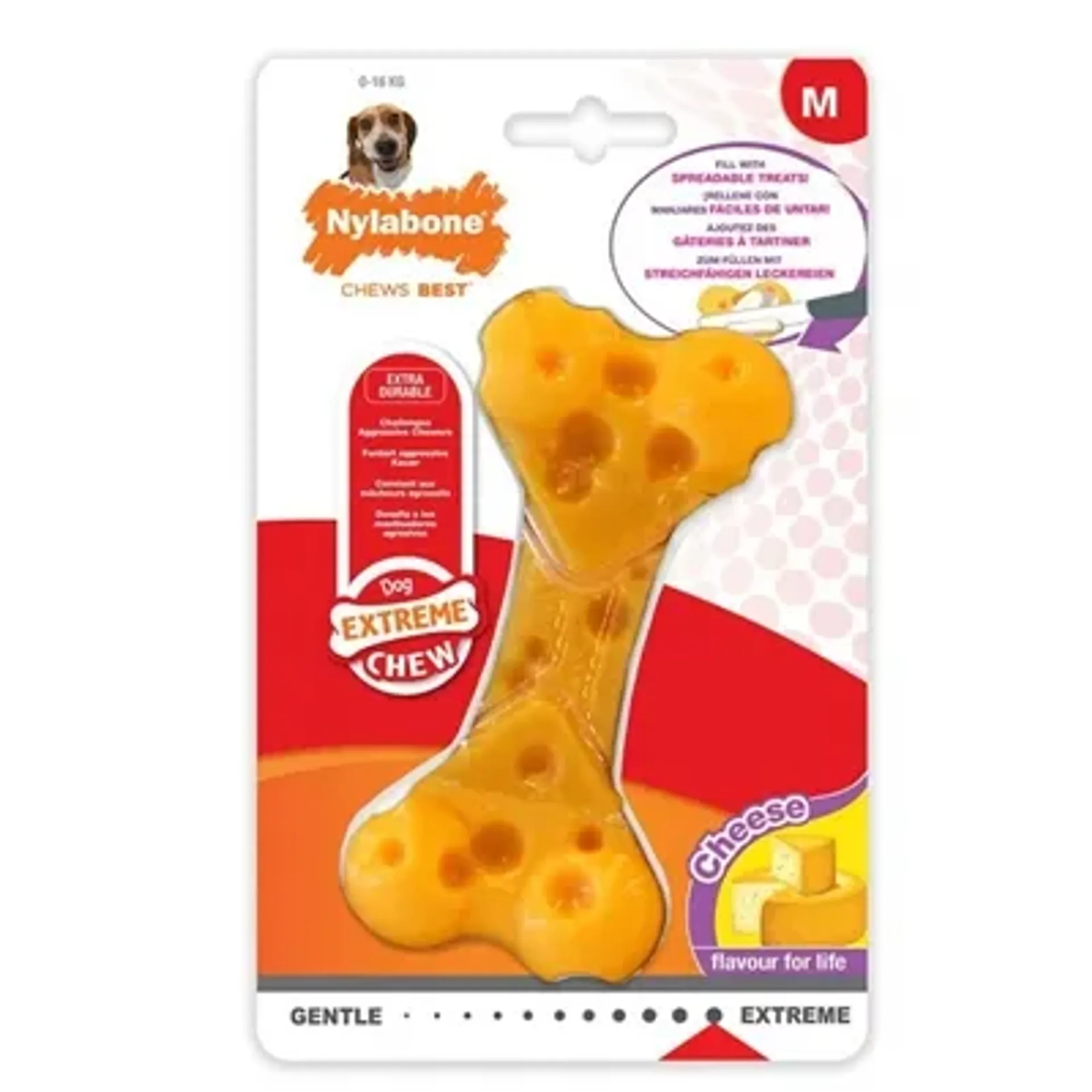 NYLABONE DURA CHEW CHEESE BONE TOT 16 KG