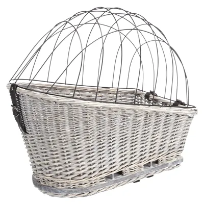 TRIXIE FIETSMAND BAGAGEDRAGER MET ROOSTER GRIJS 55X35X49 CM TRIXIE FIETSMAND BAGAGEDRAGER MET ROOSTER GRIJS 55X35X49 CM