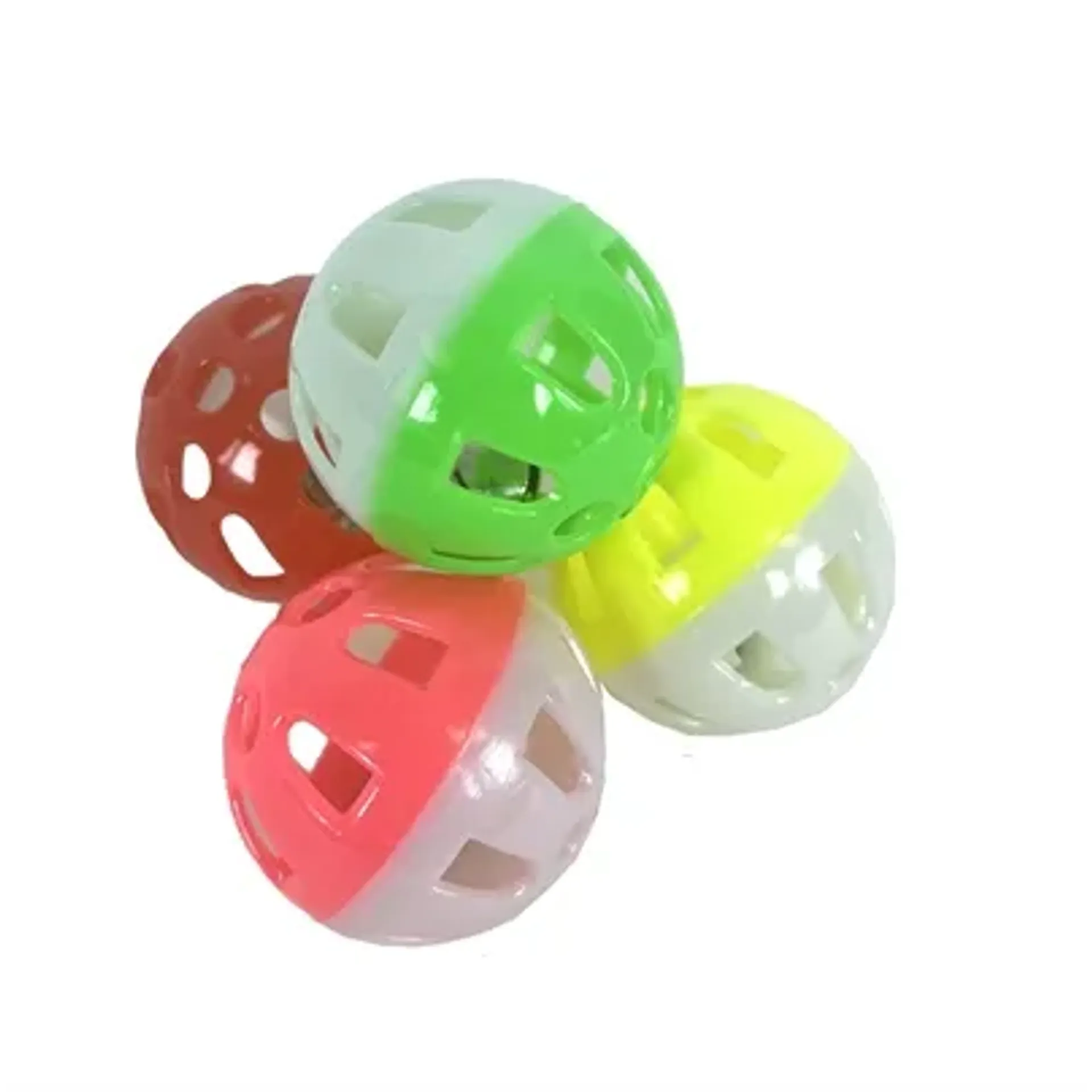 ZOLUX KATTENSPEELGOED BAL MET BEL ASSORTI 3 CM 4 ST