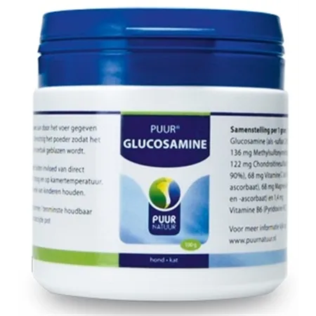 PUUR GLUCOSAMINE VOOR DE HOND EN KAT 100 GR PUUR GLUCOSAMINE VOOR DE HOND EN KAT 100 GR