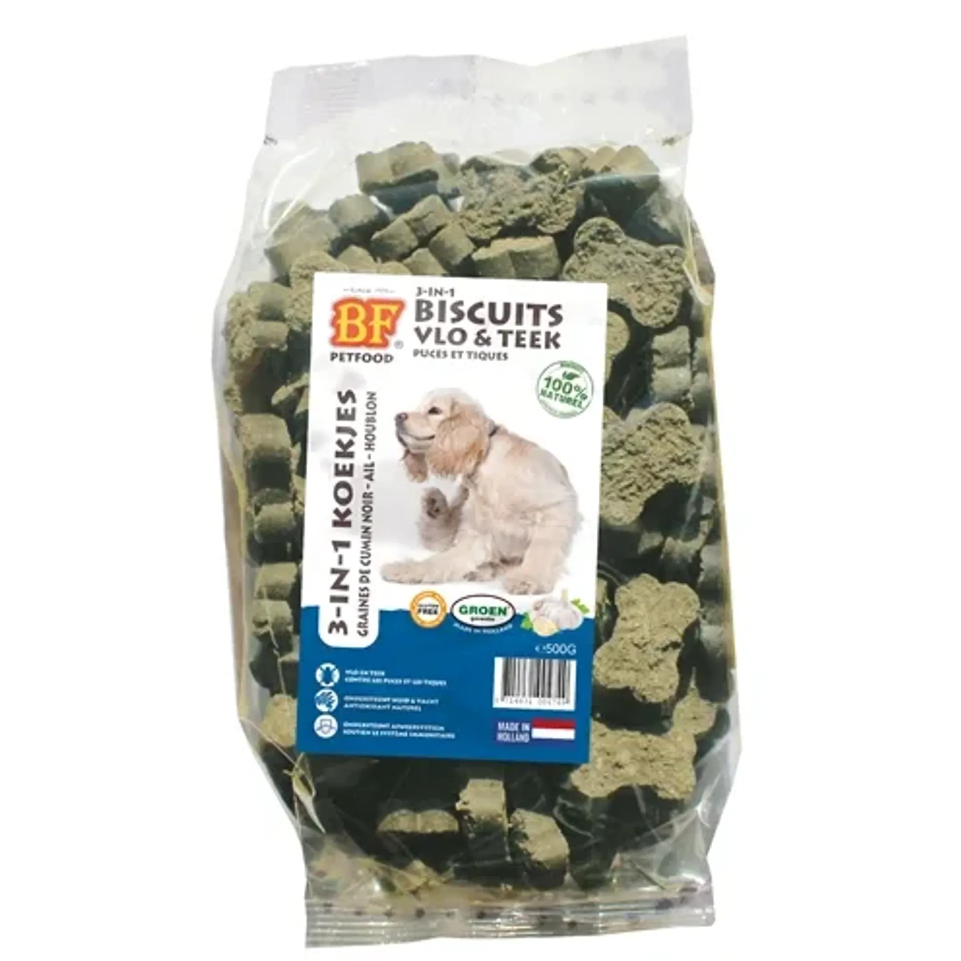 BF PETFOOD 3 IN 1 HONDENKOEKJES LOOK & KRUID 500 GR