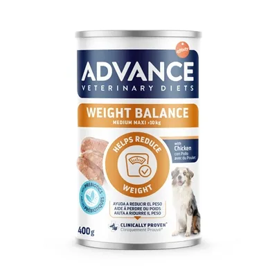 ADVANCE VETERINARY DIET DOG WEIGHT BALANCE MEDIUM / MAXI 6X400 GR ADVANCE VETERINARY DIET DOG WEIGHT BALANCE MEDIUM / MAXI 6X400 GR