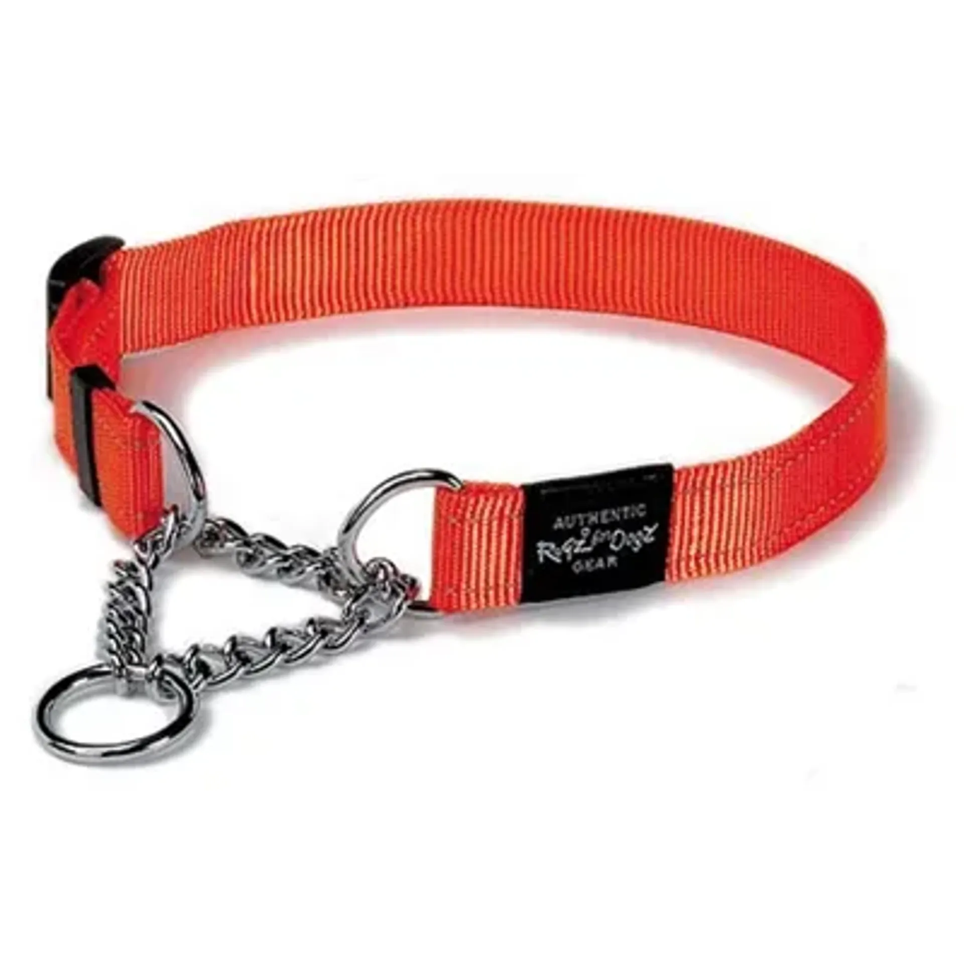 ROGZ FOR DOGS LUMBERJACK HALFSLIP HALSBAND ORANJE 25 MMX43-73 CM