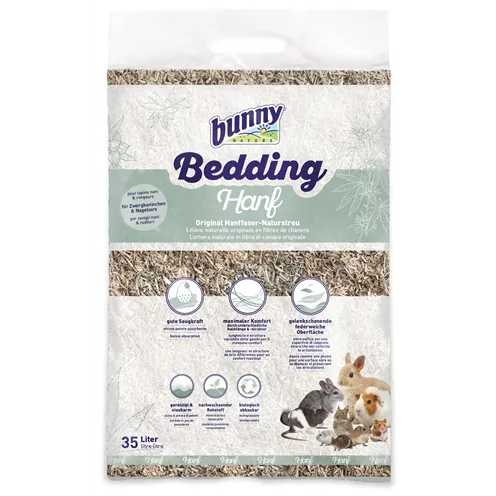 BUNNY NATURE BUNNYBEDDING HANF HENNEPVEZEL 35 LTR BUNNY NATURE BUNNYBEDDING HANF HENNEPVEZEL 35 LTR