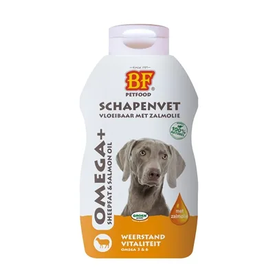 BF PETFOOD VLOEIBAAR SCHAPENVET MET ZALMOLIE 500 ML BF PETFOOD VLOEIBAAR SCHAPENVET MET ZALMOLIE 500 ML