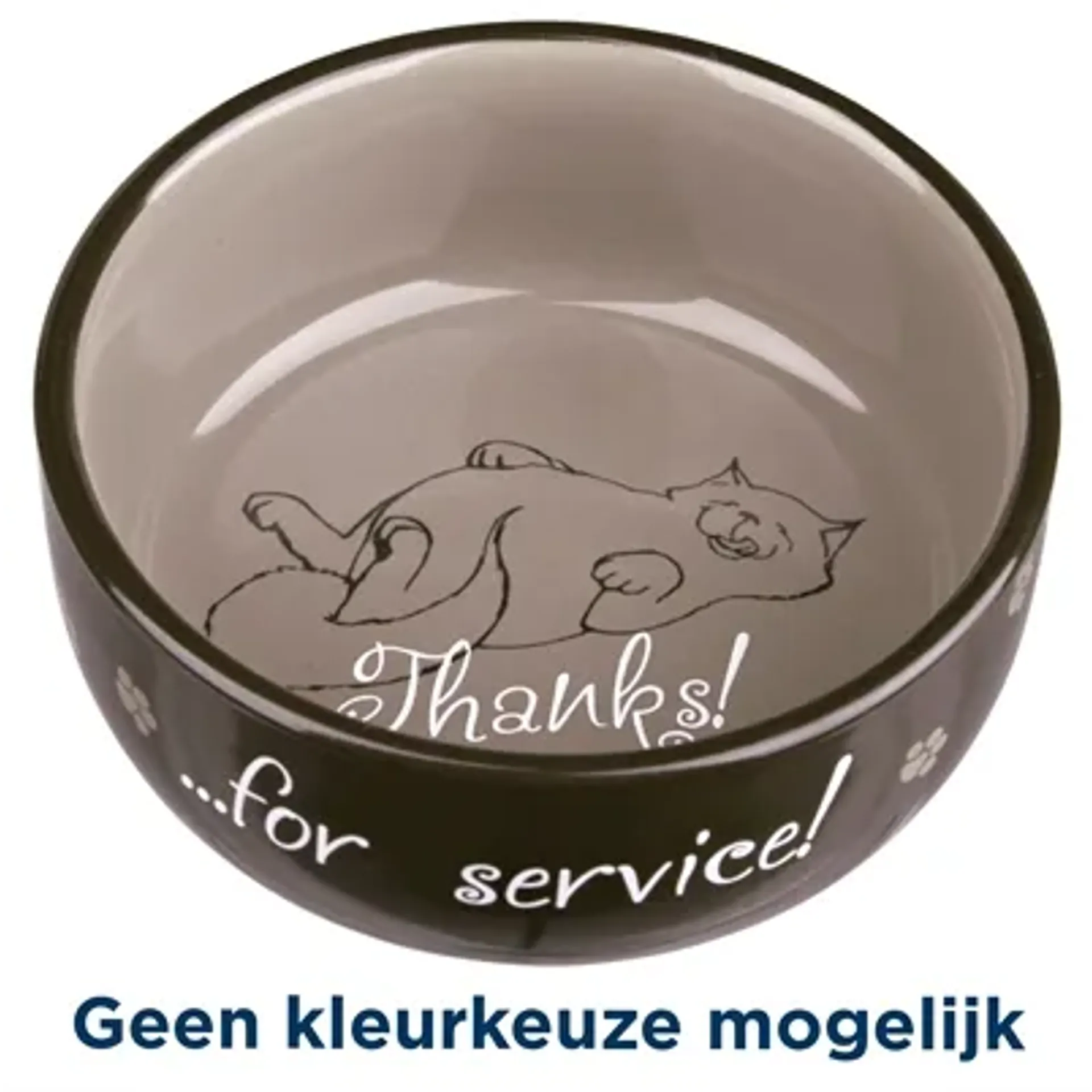 TRIXIE VOERBAK THANKS FOR SERVICE ASSORTI 15 CM 0,3 LTR