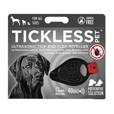 TICKLESS TEEK EN VLO AFWEER VOOR HOND EN KAT ZWART TICKLESS TEEK EN VLO AFWEER VOOR HOND EN KAT ZWART