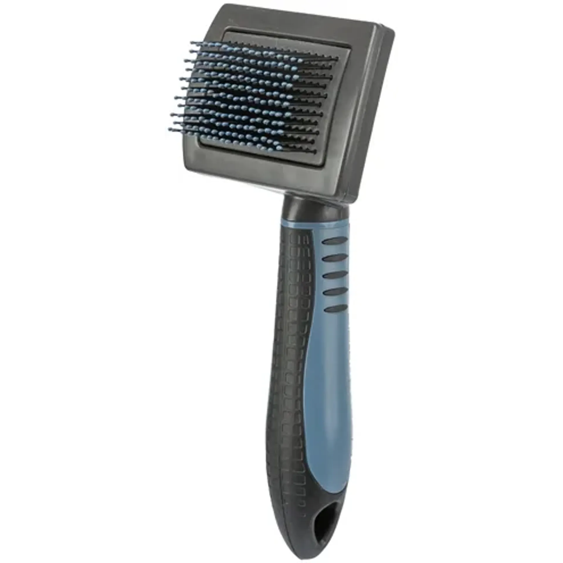 TRIXIE ZACHTE BORSTEL MET KUNSTSTOFBORSTELS EN NOPPEN 7X16 CM