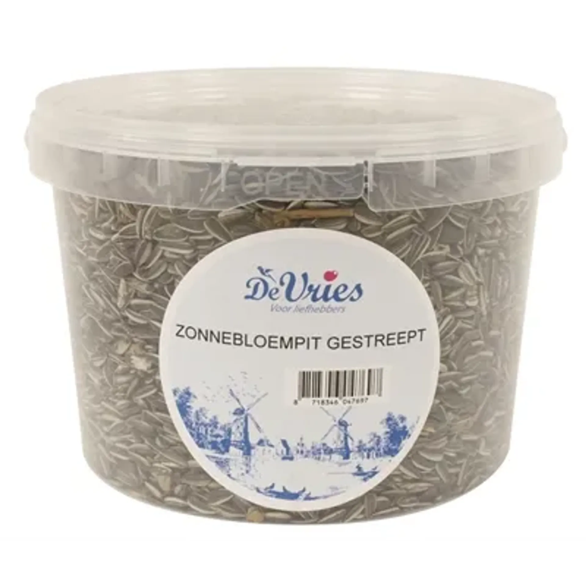DE VRIES ZONNEBLOEMPIT GESTREEPT 1,3 KG