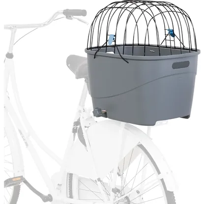 TRIXIE FIETSMAND VOOR BAGAGEDRAGER MET DRAADKOEPEL KUNSTSTOF GRIJS 46X36X47 CM TRIXIE FIETSMAND VOOR BAGAGEDRAGER MET DRAADKOEPEL KUNSTSTOF GRIJS 46X36X47 CM