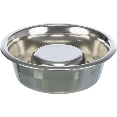 TRIXIE VOERBAK HOND SLOW FEEDING RVS 21 CM TRIXIE VOERBAK HOND SLOW FEEDING RVS 21 CM