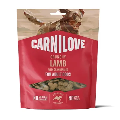 CARNILOVE CRUNCHY SNACK LAMB / CRANBERRIES 200 GR CARNILOVE CRUNCHY SNACK LAMB / CRANBERRIES 200 GR
