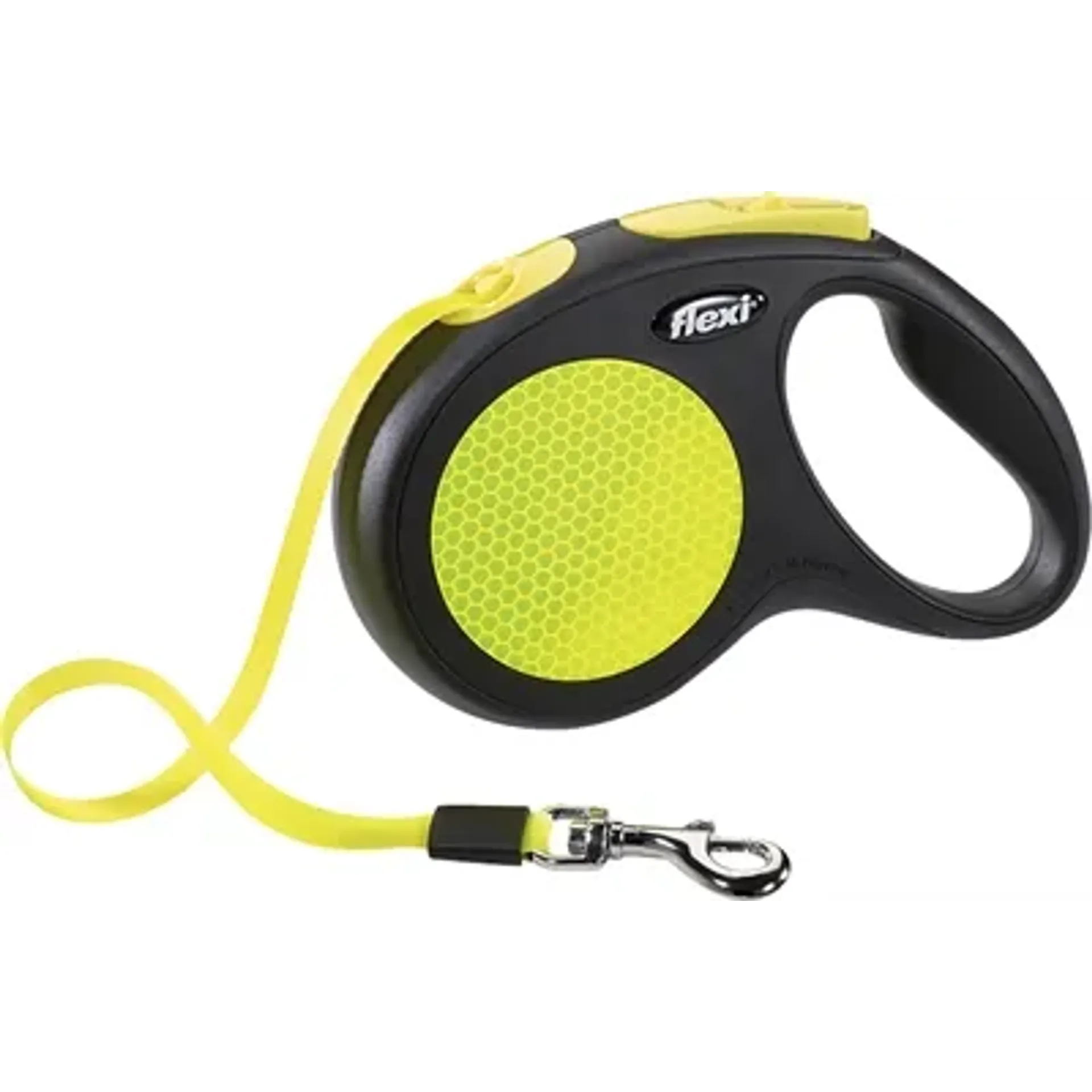 FLEXI ROLLIJN NEW CLASSIC NEON TAPE ZWART / GEEL M 5 MTR