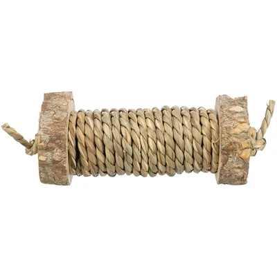 TRIXIE SPEELROL VOOR KNAAGDIEREN MET ZEEGRAS VAN HOUT 5X18 CM TRIXIE SPEELROL VOOR KNAAGDIEREN MET ZEEGRAS VAN HOUT 5X18 CM
