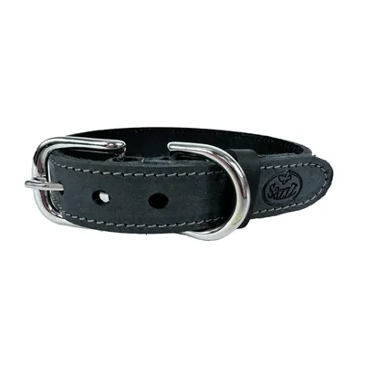 SAZZZ HALSBAND HOND NOMAD VINTAGE LEER ANTRACIET 32-39X2 CM SAZZZ HALSBAND HOND NOMAD VINTAGE LEER ANTRACIET 32-39X2 CM