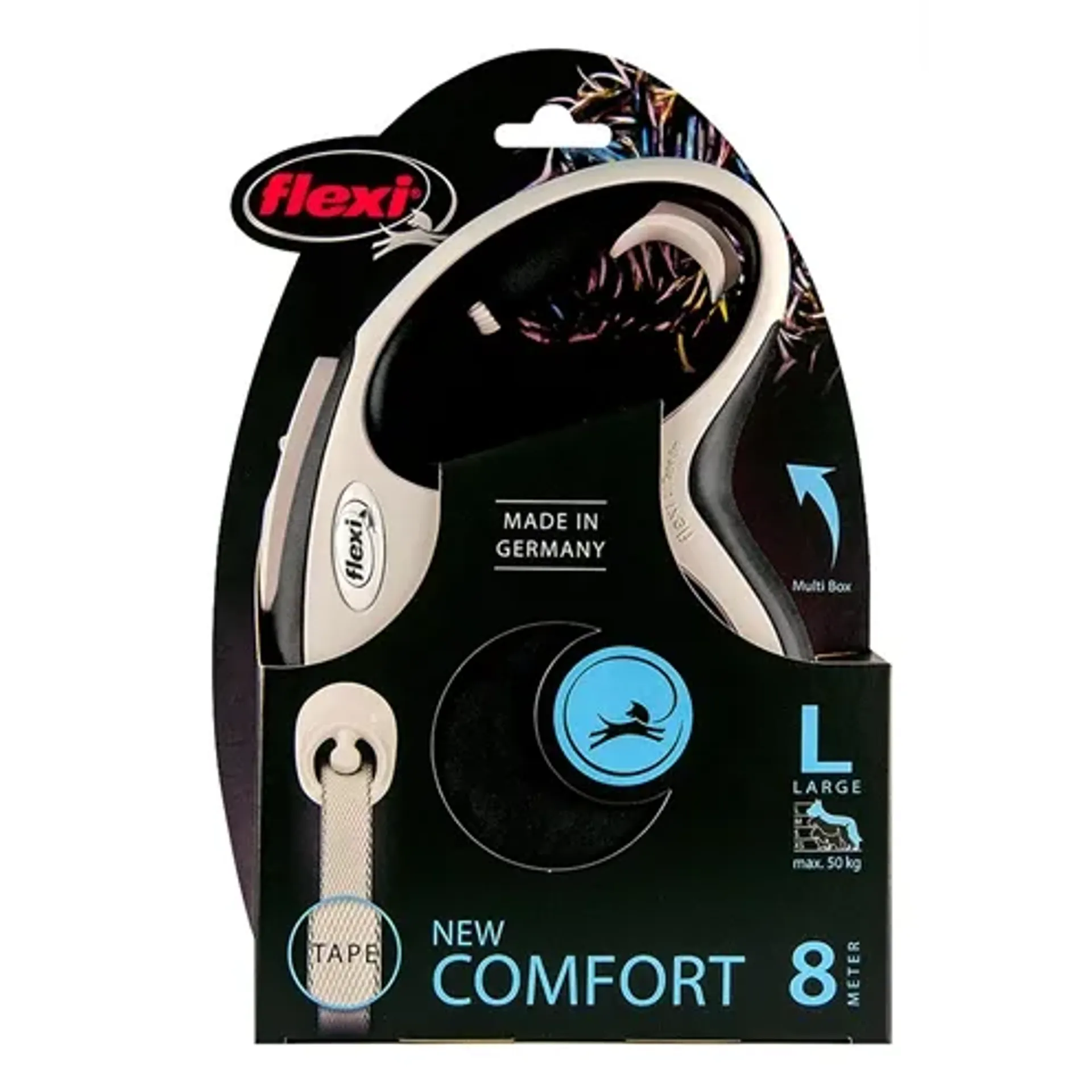 FLEXI ROLLIJN NEW COMFORT TAPE ZWART L 8 MTR