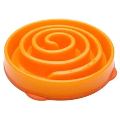 SLO-BOWL FEEDER MINI CORAL SPIRAAL ORANJE 22X22X5 CM SLO-BOWL FEEDER MINI CORAL SPIRAAL ORANJE 22X22X5 CM