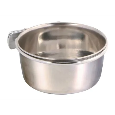 TRIXIE VOERBAK MET SCHROEFBEVESTIGING RVS 300 ML 9 CM TRIXIE VOERBAK MET SCHROEFBEVESTIGING RVS 300 ML 9 CM