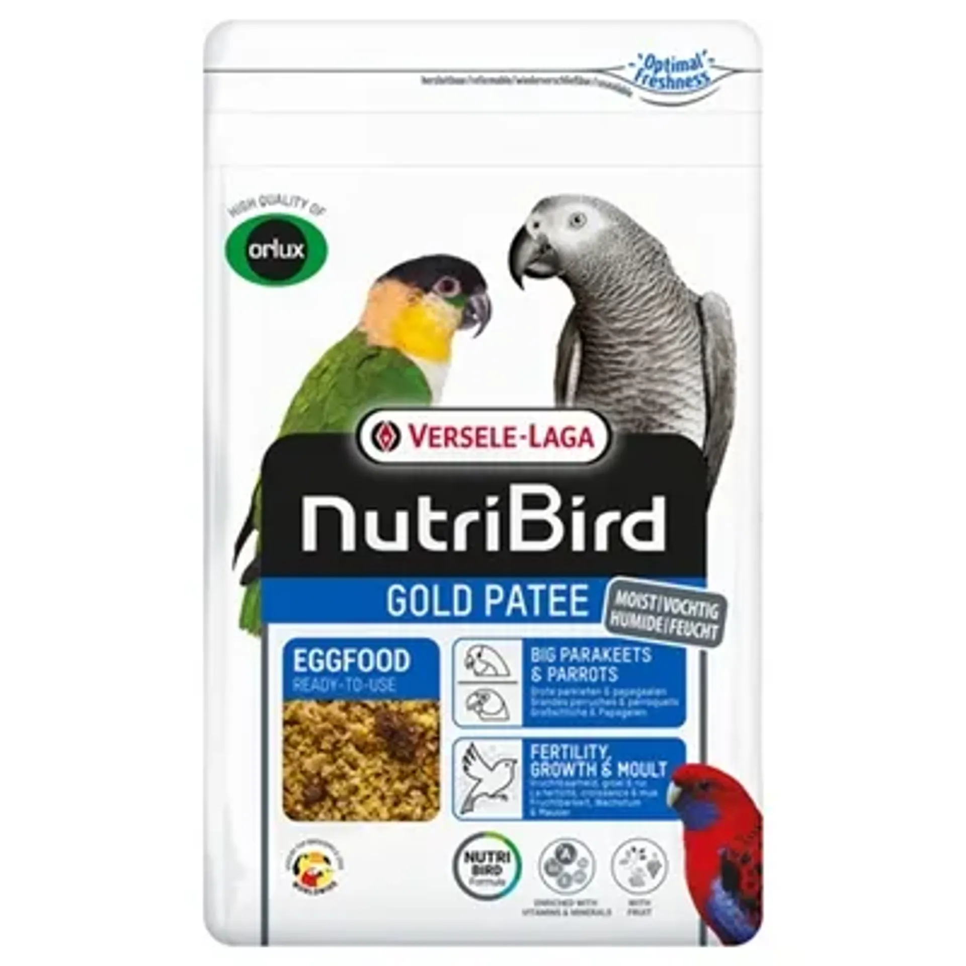 ORLUX GOLD PATEE EIVOER GROTE PARKIET / PAPEGAAI 1 KG