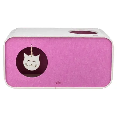 TRIXIE SPEELBOX MERLE VIERKANT VILT ZAND / ROZE 58X27X29 CM TRIXIE SPEELBOX MERLE VIERKANT VILT ZAND / ROZE 58X27X29 CM