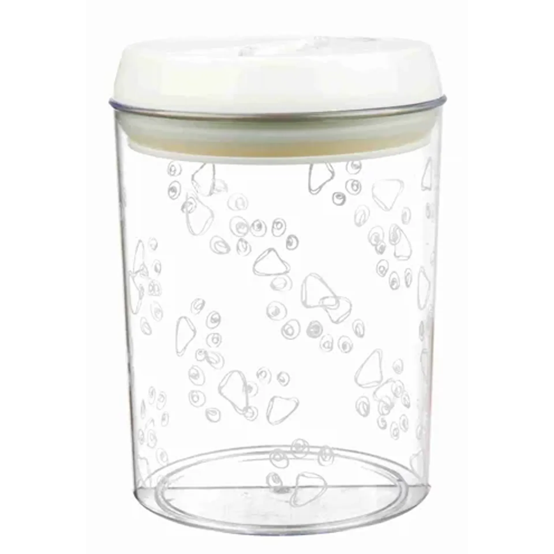 TRIXIE VOORRAADPOT KUNSTSTOF TRANSPARANT / WIT 1,5 LTR 17,5 CM