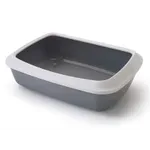 SAVIC KATTENBAK IRIZ MET RAND KOUDGRIJS / WIT 42X31X12,5 CM SAVIC KATTENBAK IRIZ MET RAND KOUDGRIJS / WIT 42X31X12,5 CM