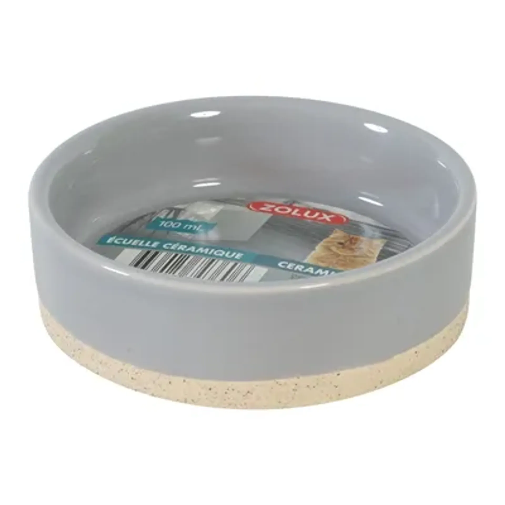 ZOLUX OLARIA VOERBAK KERAMIEK GRIJS 10,3 CM 100 ML