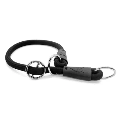 MORSO HALF SLIP HALSBAND HOND SOFT ROPE GERECYCLED BLACK ZWART 50X1 CM MORSO HALF SLIP HALSBAND HOND SOFT ROPE GERECYCLED BLACK ZWART 50X1 CM