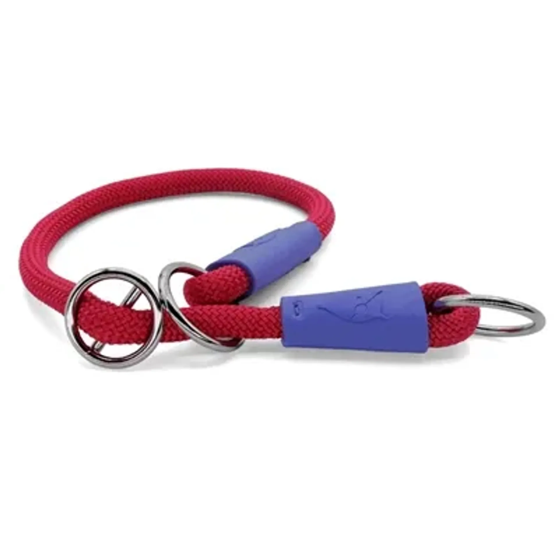 MORSO HALF SLIP HALSBAND HOND REGULAR ROPE GERECYCLED RED VELVET ROOD 60X1 CM