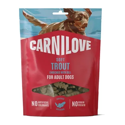 CARNILOVE SOFT SNACK TROUT / DILL 200 GR CARNILOVE SOFT SNACK TROUT / DILL 200 GR