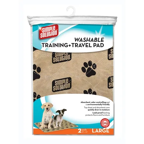 SIMPLE SOLUTION WASBARE PUPPY TRAINING PADS 2 ST 76X81 CM SIMPLE SOLUTION WASBARE PUPPY TRAINING PADS 2 ST 76X81 CM