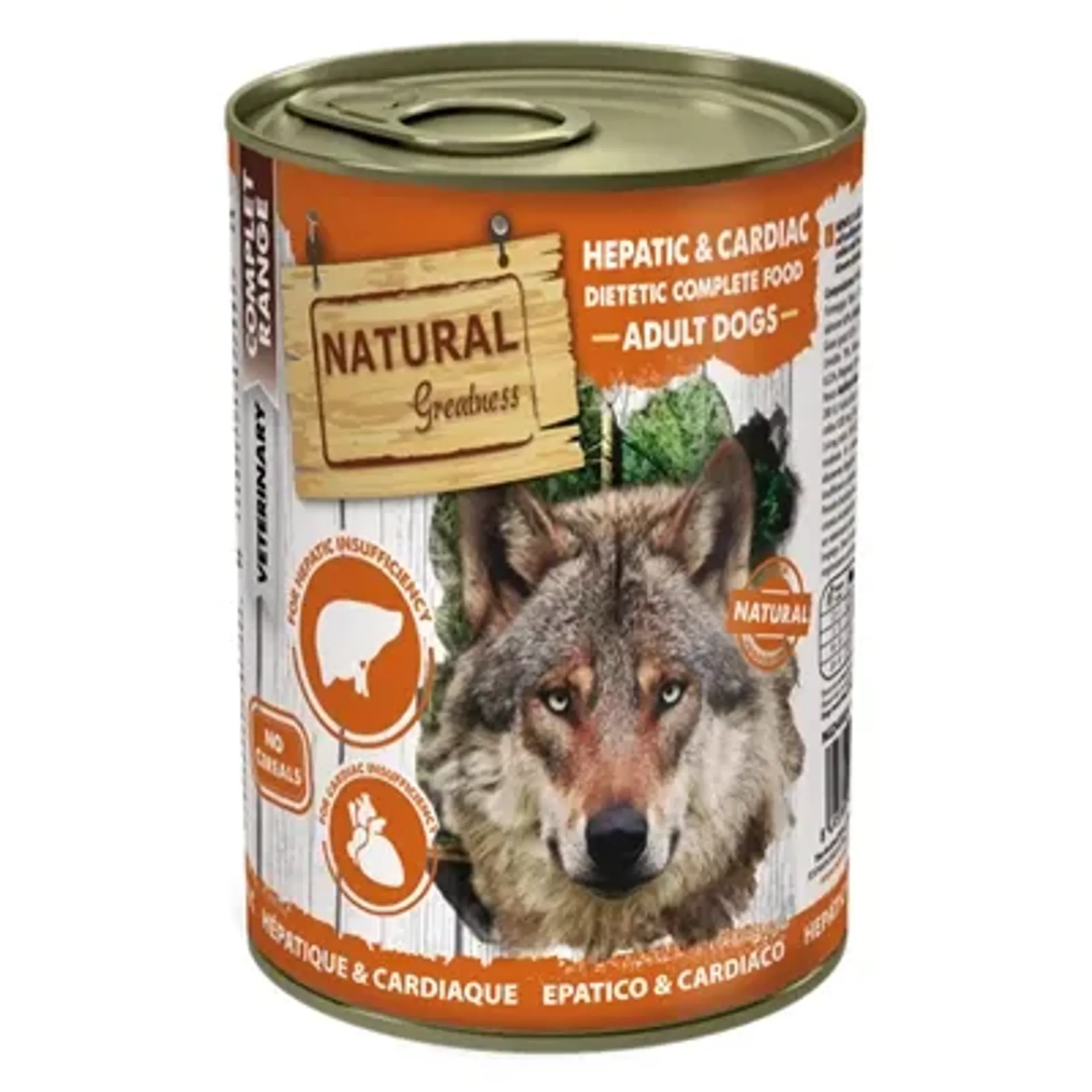 NATURAL GREATNESS VETERINARY DIET DOG HEPATIC / CARDIAC LEVER & HART 400 GR