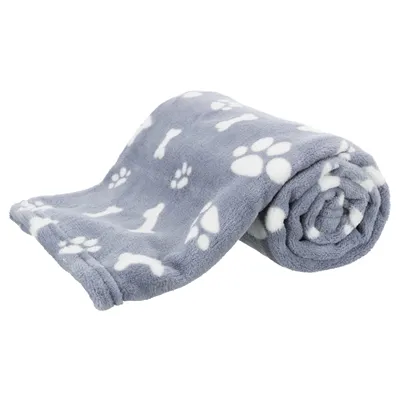 TRIXIE HONDENDEKEN KENNY FLEECE BOT / POOTJES BLAUW 75X50 CM TRIXIE HONDENDEKEN KENNY FLEECE BOT / POOTJES BLAUW 75X50 CM