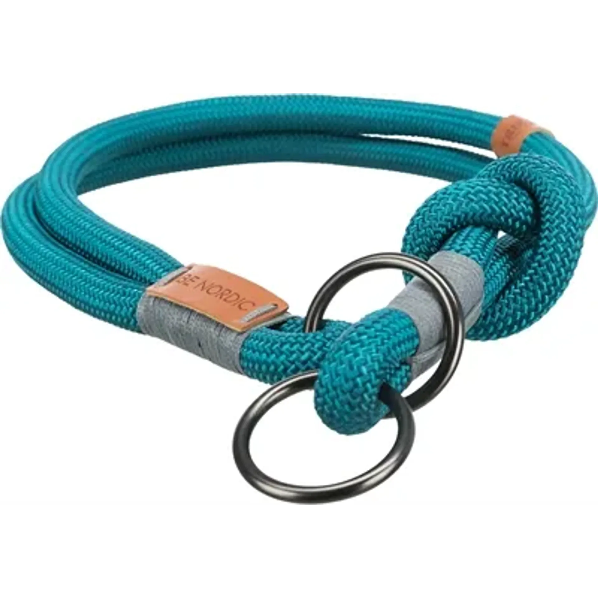 TRIXIE HALSBAND HOND BE NORDIC HALFSLIP PETROL / LICHTGRIJS 55X1,3 CM