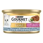GOURMET GOLD LUXE MIX ZEEVIS IN SAUS MET SPINAZIE 24X85 GR GOURMET GOLD LUXE MIX ZEEVIS IN SAUS MET SPINAZIE 24X85 GR