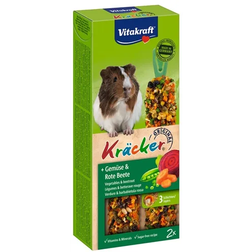 VITAKRAFT CAVIA KRACKER GROENTE 2 IN 1 VITAKRAFT CAVIA KRACKER GROENTE 2 IN 1