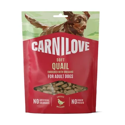 CARNILOVE SOFT SNACK QUAIL / OREGANO 200 GR CARNILOVE SOFT SNACK QUAIL / OREGANO 200 GR